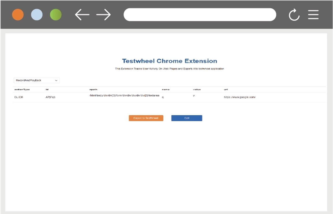 TestWheel Recorder for Automated Testing